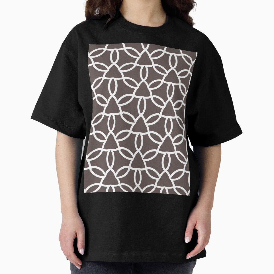 Dark Brown and White Tessellation Line Pattern 32 Pairs DE 2022 Popular Color Nomad DET697 by ColorOfTheYears