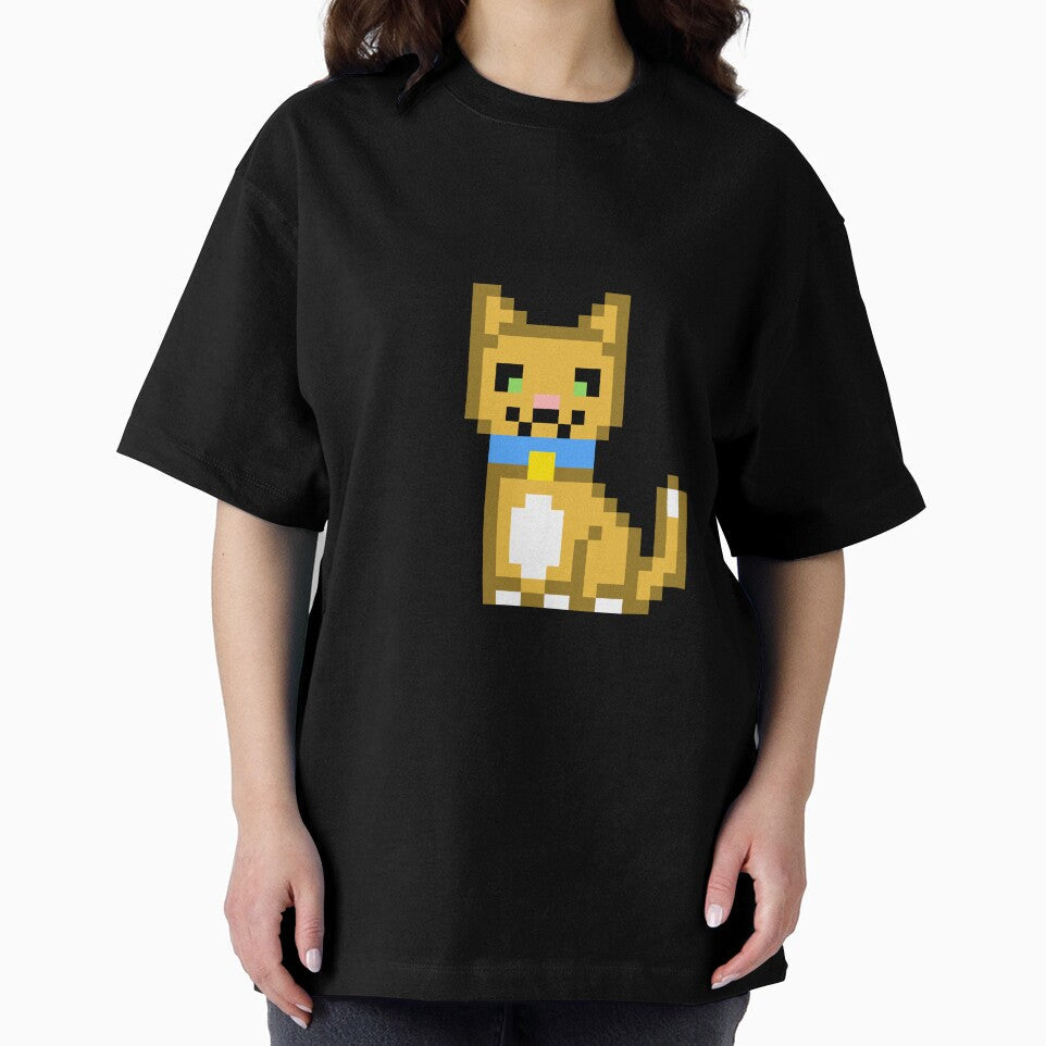 Cute Pixel Cat Retro 8-Bit Style by pixelartshop4r Unisex , , , Long Sleeve Tee