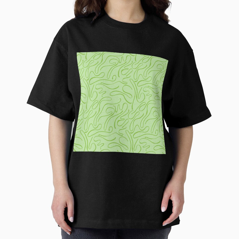 Green Serenity - Organic Swirly Brush Strokes in Green by PeachyLitchi