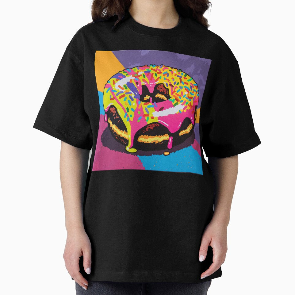 Iced Donut Pop Art 15 by AstroRisq Unisex , , , Long Sleeve Tee