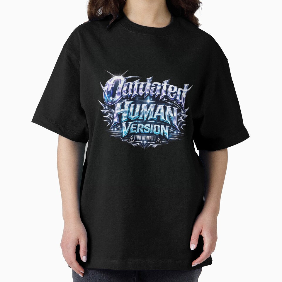 Outdated Human Version – Futuristic Y2K Cyber Typography Design by XxZainStylexX