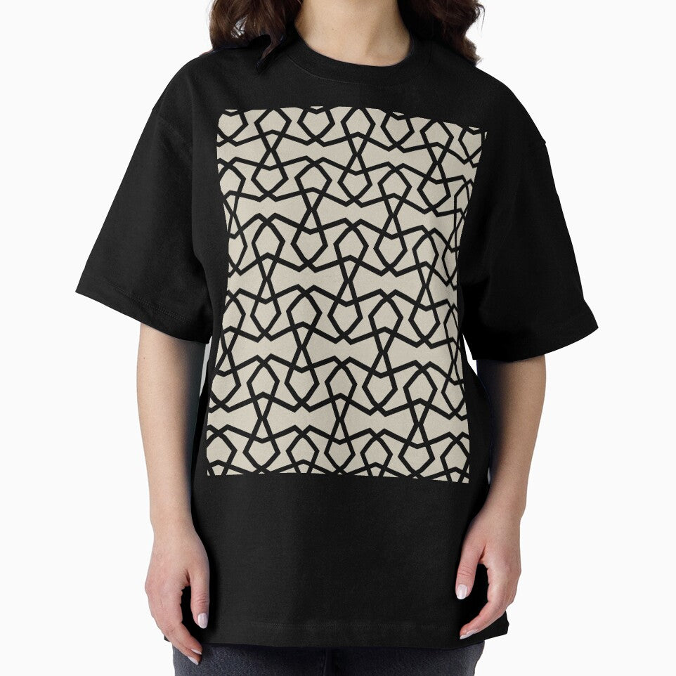 Black and Tan Tessellation Line Pattern 36 Pairs DE 2022 Popular Color Doric White DET641 by ColorOfTheYears
