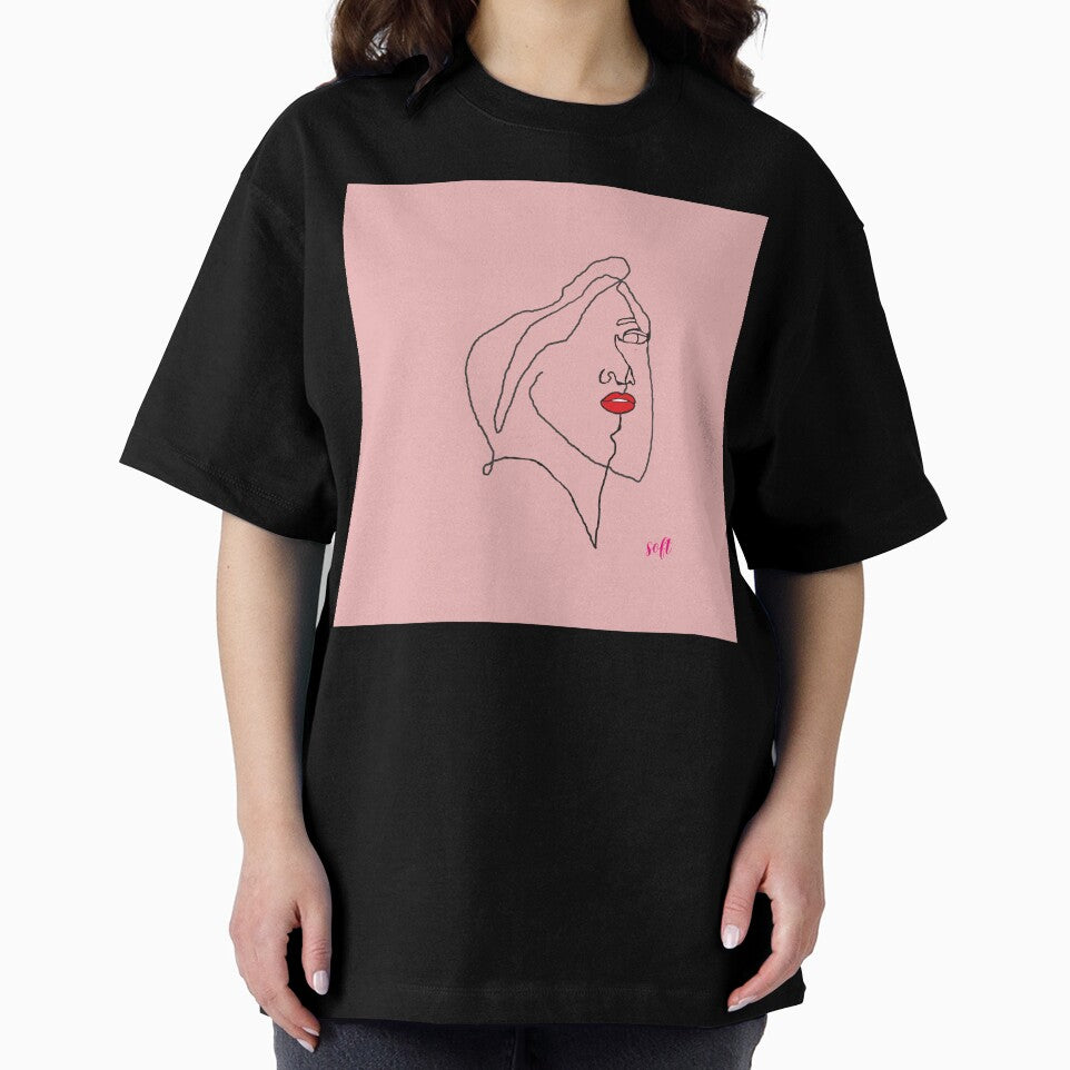 Soft lips - Minimalist female line art illustration by Nenad1994Le