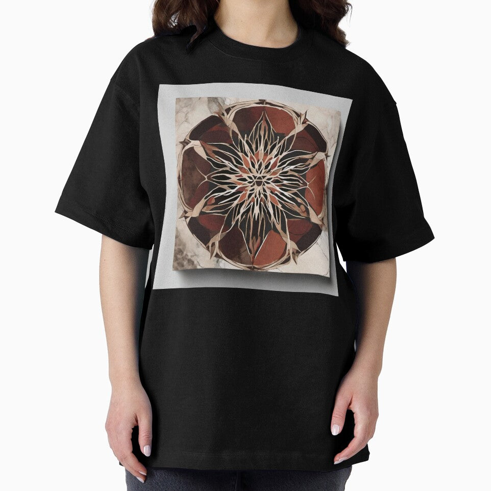 Ember Veil – Radiant Marble Mandala by Solara Meridian Studio