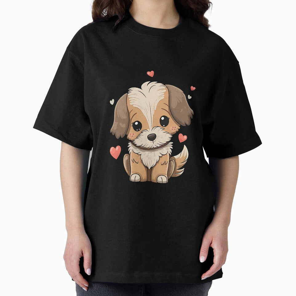 Cute Dog With Hearts for Dog Lovers by Vexel Studio