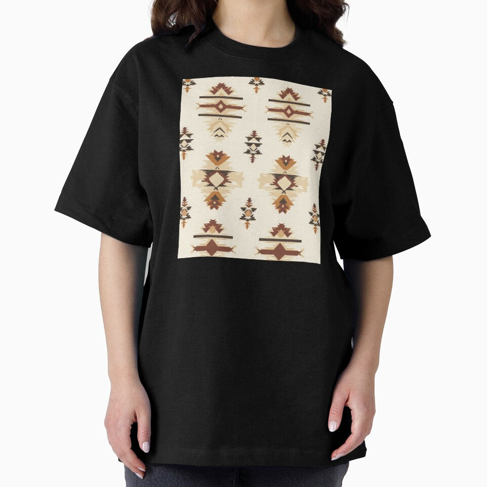 Boho Aztec Geometric Pattern – Earth Tones by Szpaku desart