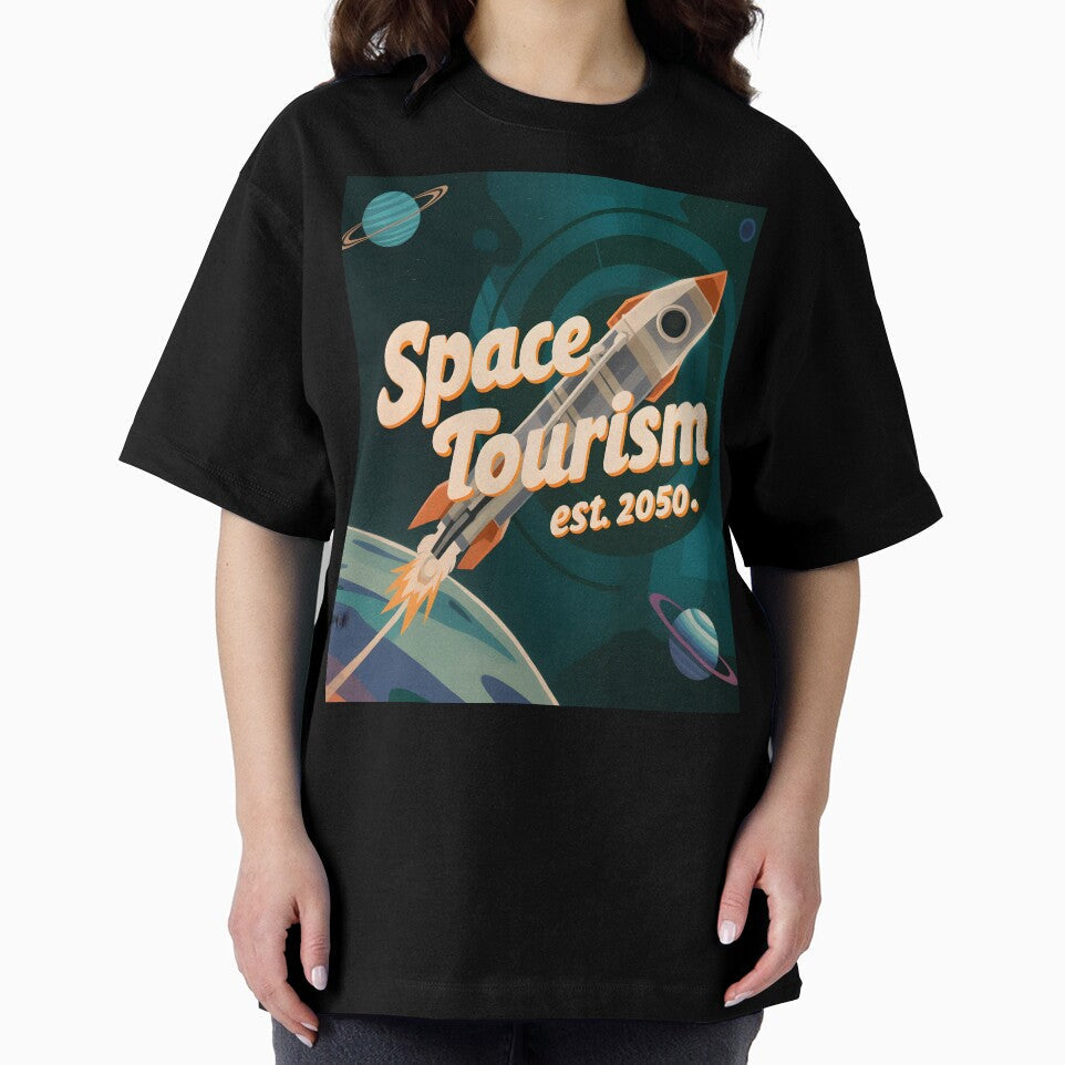 Space Tourism Est. 2050 by Void and Neon Unisex , , , Long Sleeve Tee