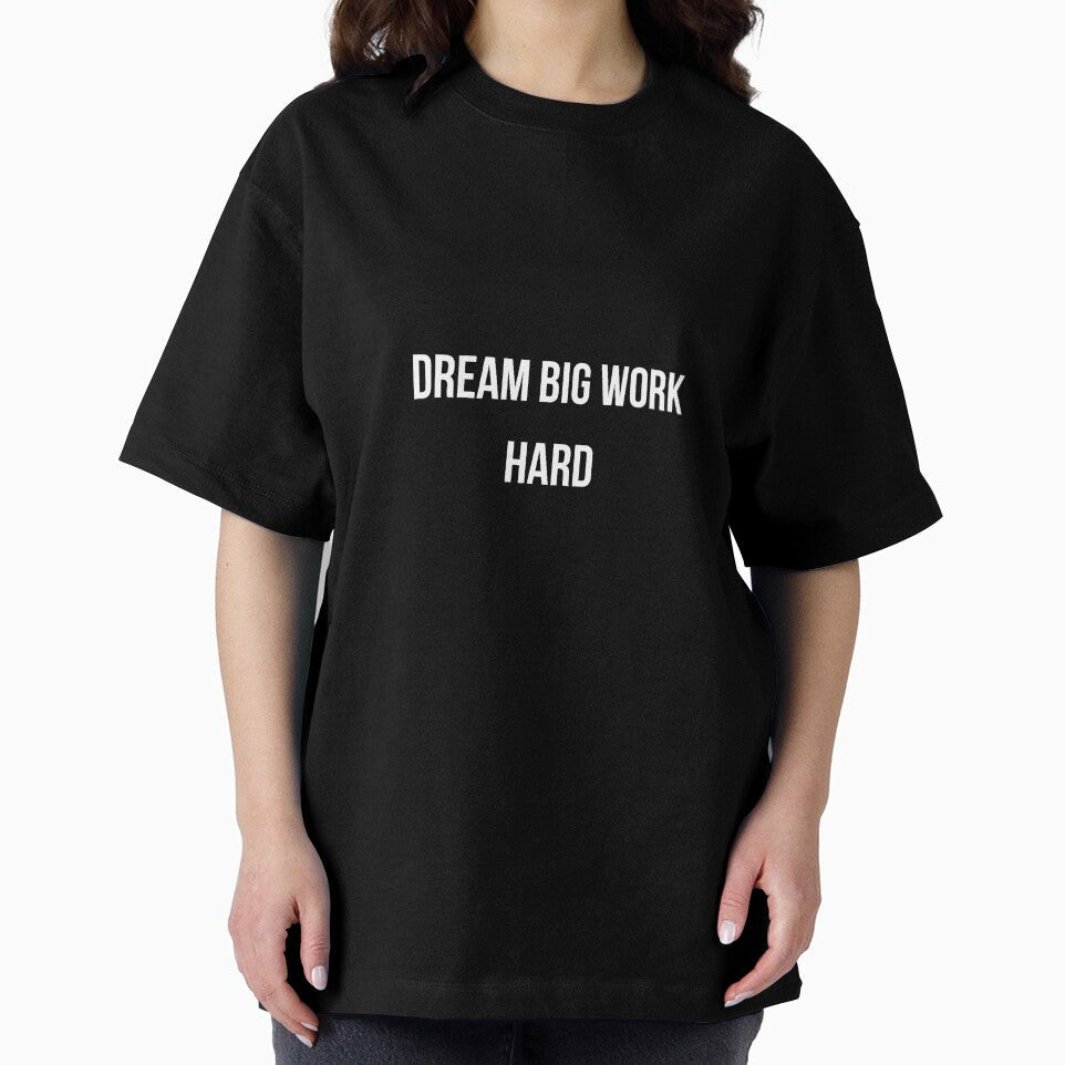 Motivational Quote -Dream Big Work Hard by Mindset Threads Unisex , , , Long Sleeve Tee