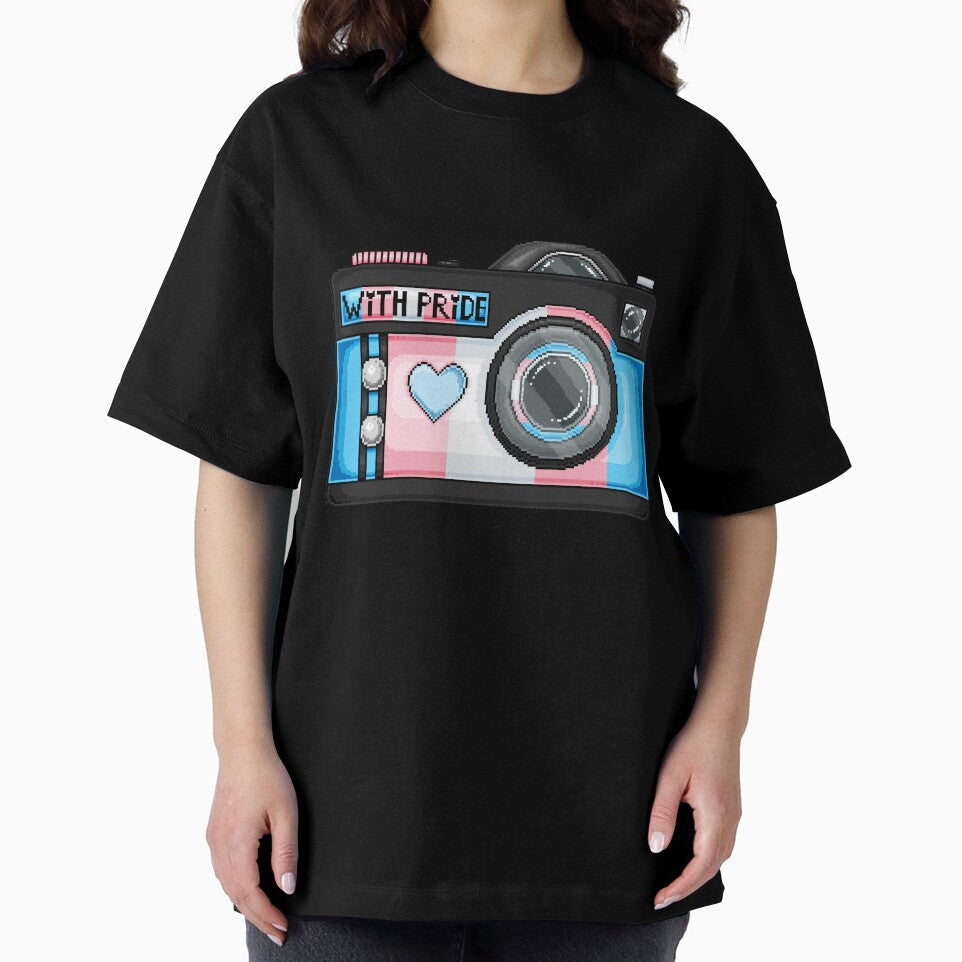 Trans Pride Pixel Camera by MetallicWings15 Unisex , , , Long Sleeve Tee
