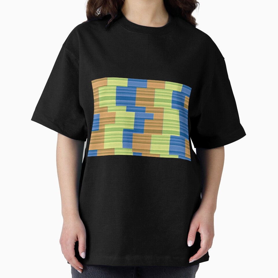 Triplay Oranges-CHECKS AND SQUARES ozcushionstoo by ozcushionstoo Unisex , , , Long Sleeve Tee
