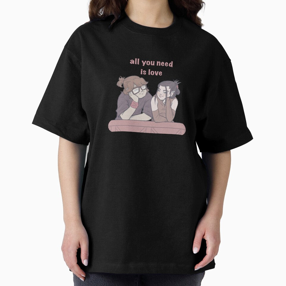 Sweet couple in love looks at each other by starik-artist Unisex , , , Long Sleeve Tee