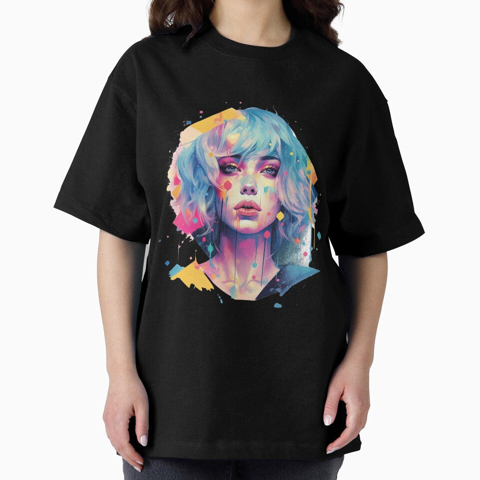 Girl Colorful Palette Vector by ginnychu Unisex , , , Long Sleeve Tee