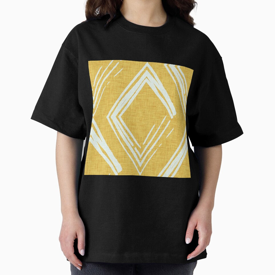 Modern Farm House Diamond Abstract Mustard by susycosta