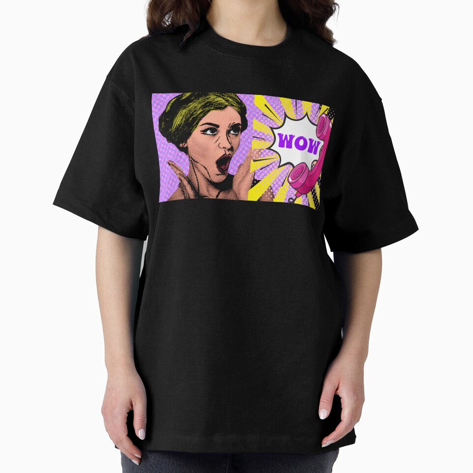 Pop Culture Pop Art Pop Culture Pattern: WOW by Denefie Unisex , , , Long Sleeve Tee