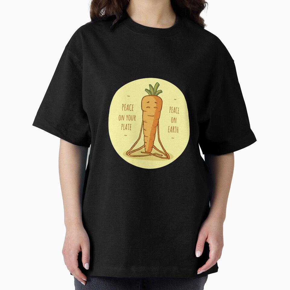 Cute yoga vegan veggies - carrot by Frank J. Art