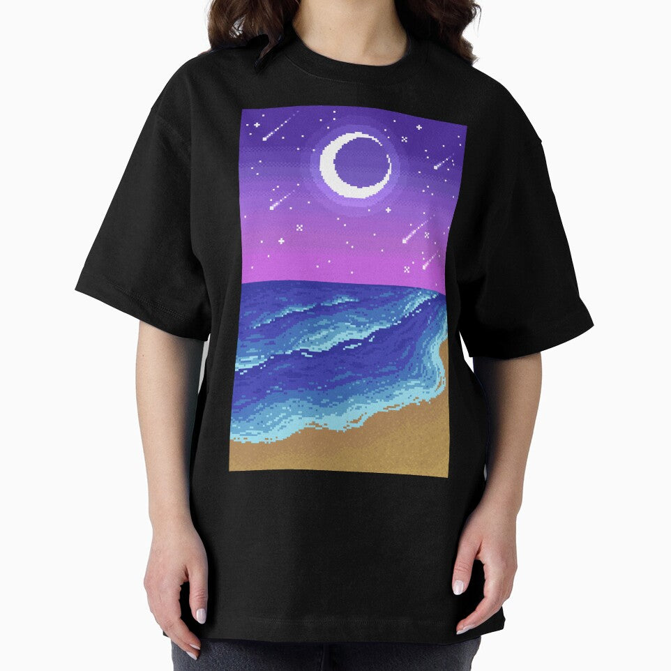 Starry Night on the Beach by MetallicWings15 Unisex , , , Long Sleeve Tee