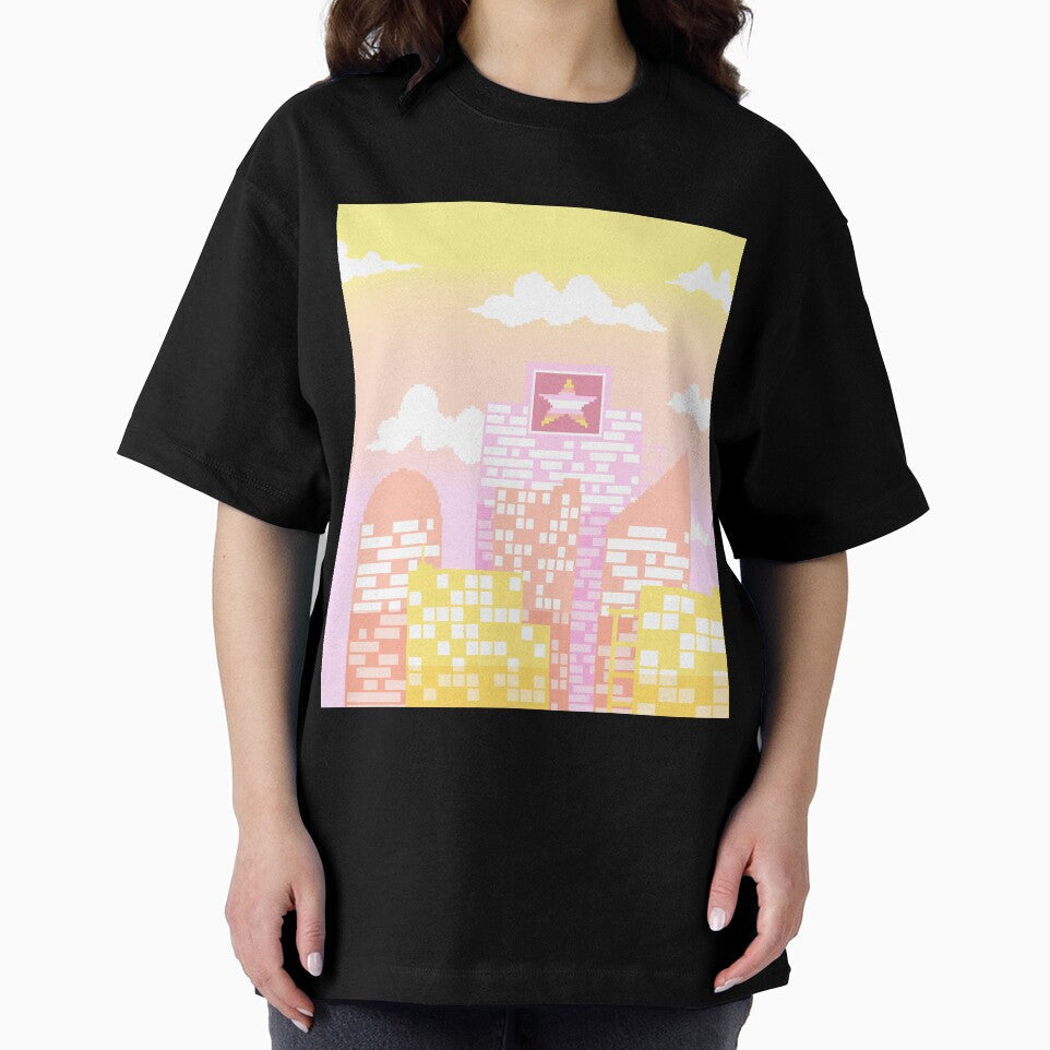 Pixel Pangender Pride City by MetallicWings15 Unisex , , , Long Sleeve Tee