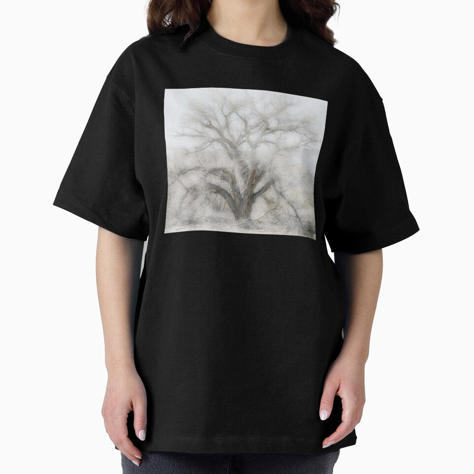 Desert Tree In Soft Oils by CarolM Unisex , , , Long Sleeve Tee