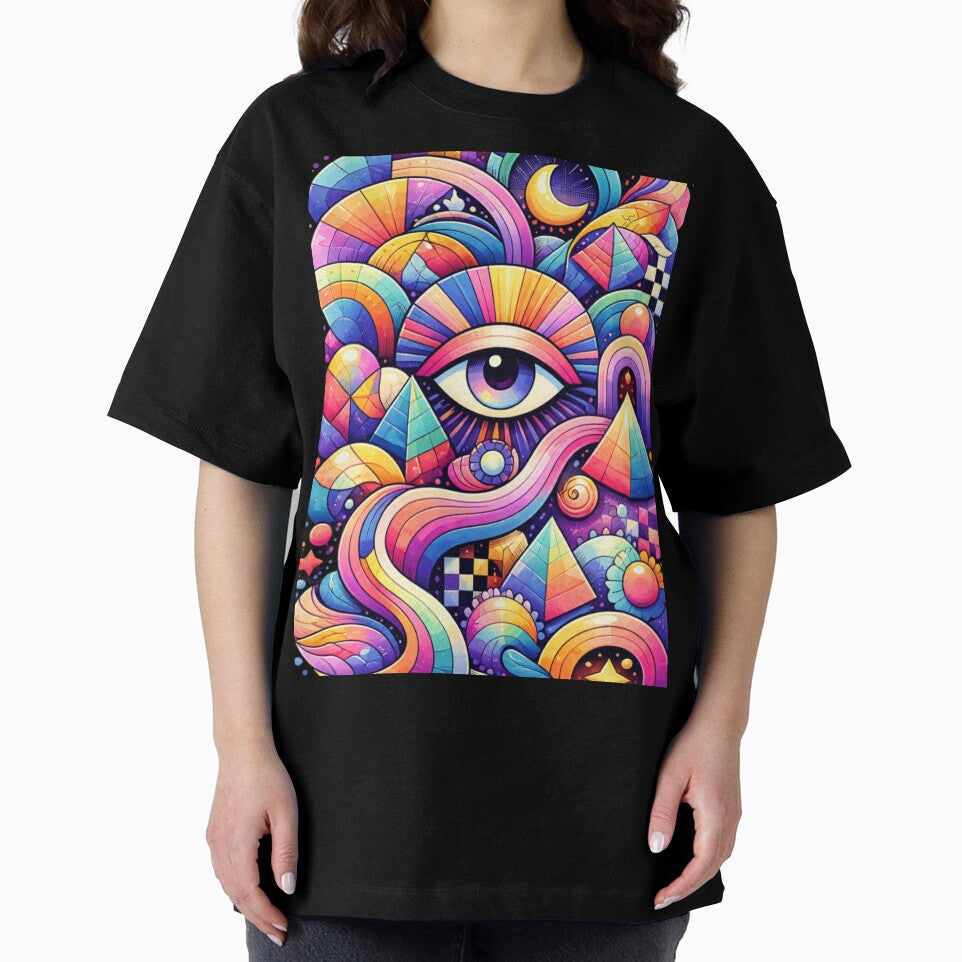 "Psychedelic Cosmic Eye: Abstract Geometry & Pyramids" by Skully-Studio