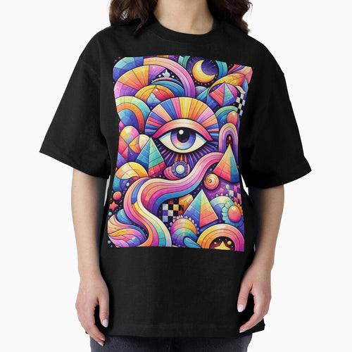 "Psychedelic Cosmic Eye: Abstract Geometry & Pyramids" by Skully-Studio