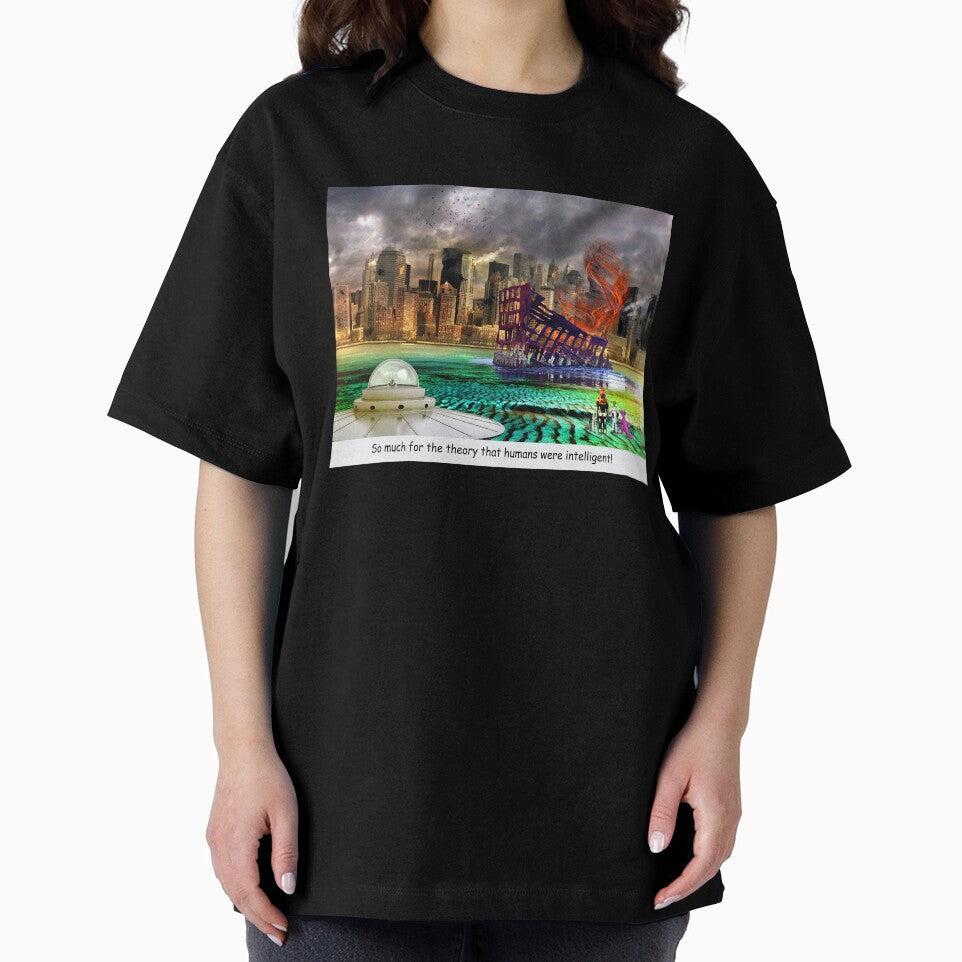 So Much for the Theory that Humans Were Intelligent! by Claude Johnson Unisex , , , Long Sleeve Tee