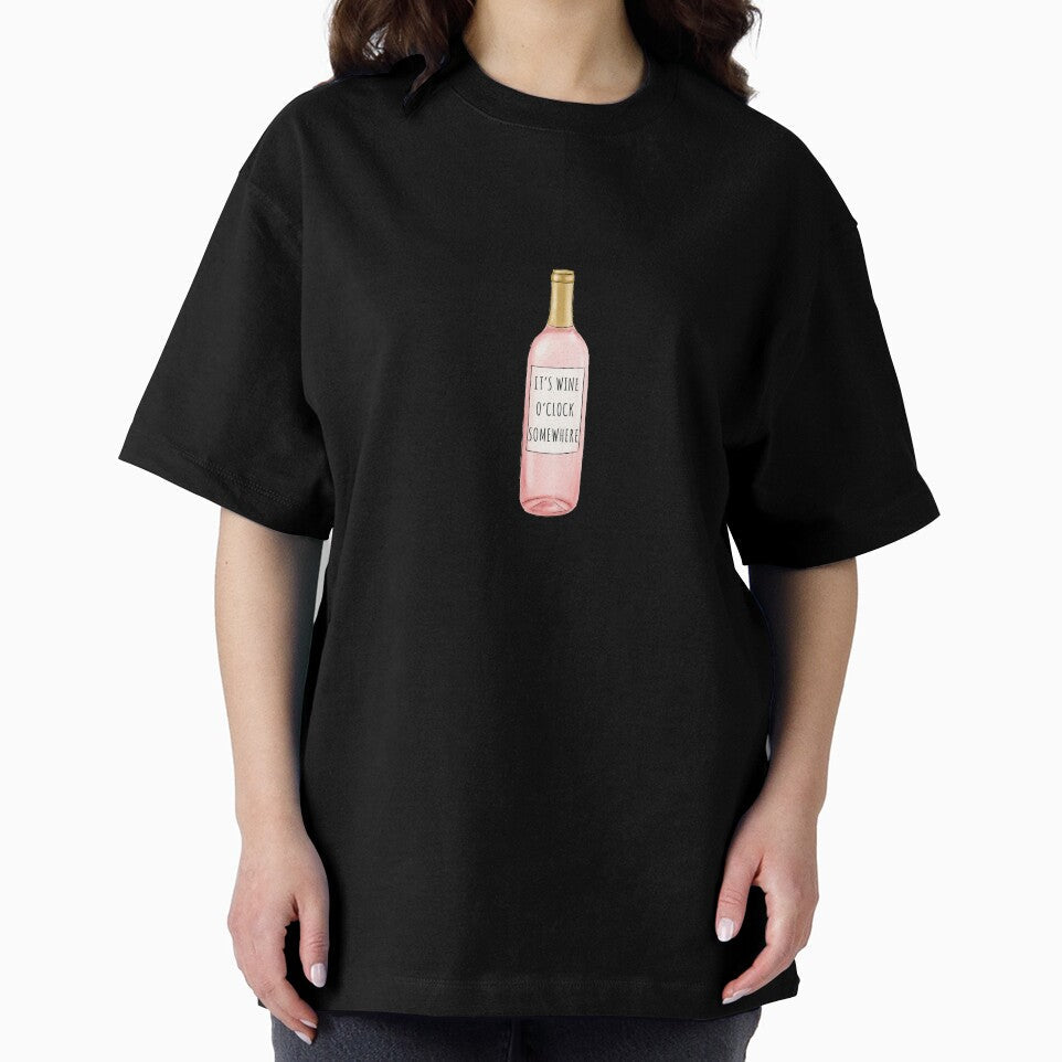 Wine O'Clock Somewhere by redwoodandvine Unisex , , , Long Sleeve Tee