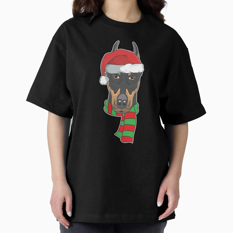 Funny Christmas Dog Xmas Santa Doberman Holiday Gift by haselshirt