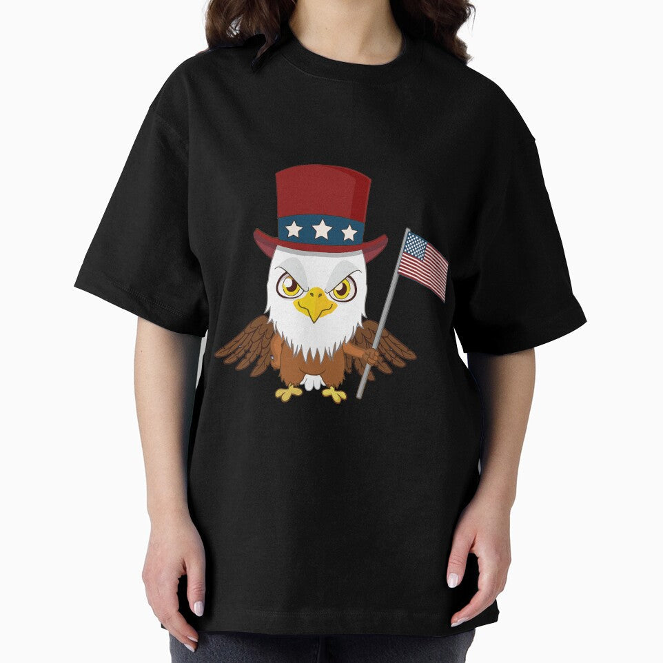 Patriotic American Eagle Holding USA American Flag by AllStarMerch Unisex , , , Long Sleeve Tee