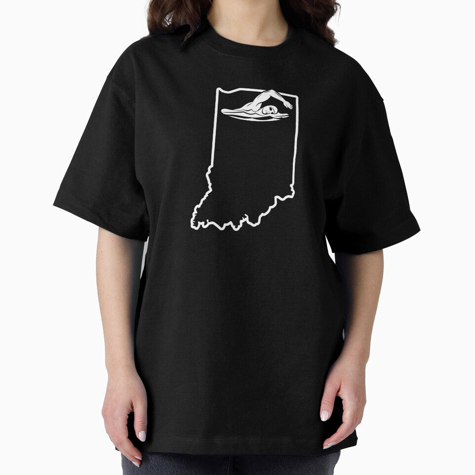 Swim Team Shirt Indiana Swimmer Stuff by shoppzee Unisex , , , Long Sleeve Tee