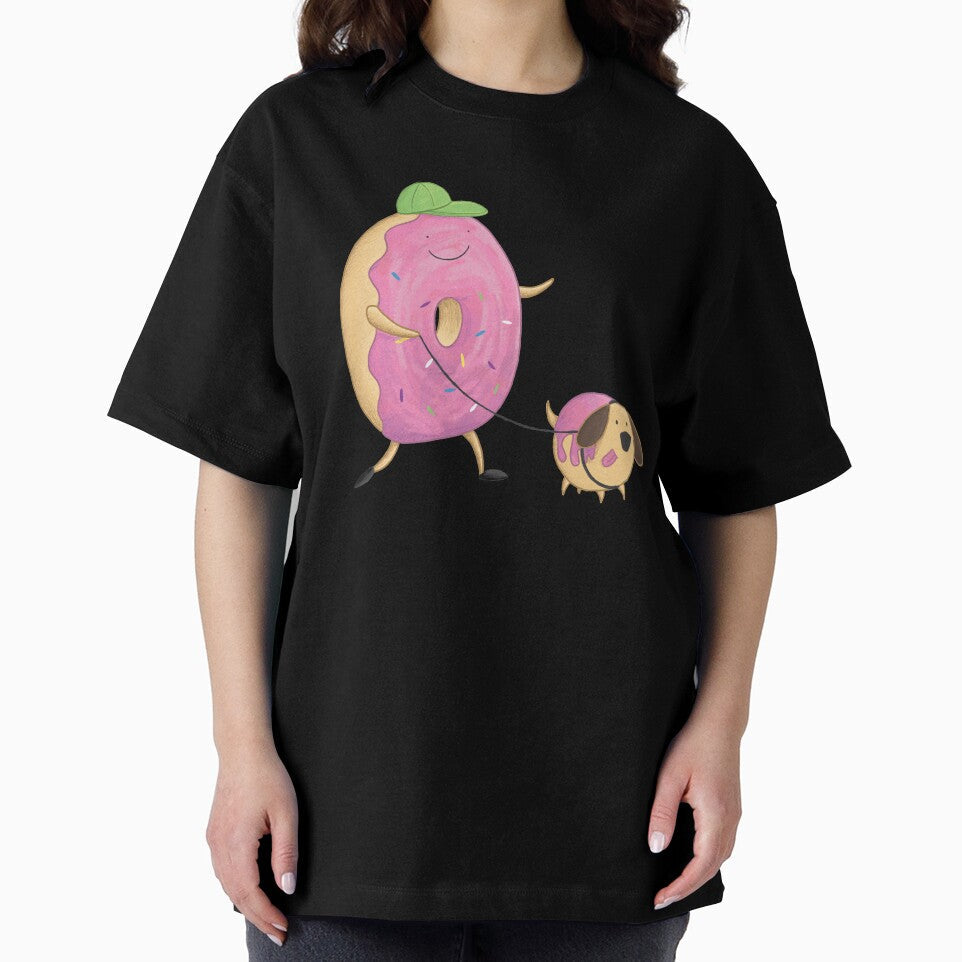 Donut Hole Dog Walker by Claire Lordon Unisex , , , Long Sleeve Tee