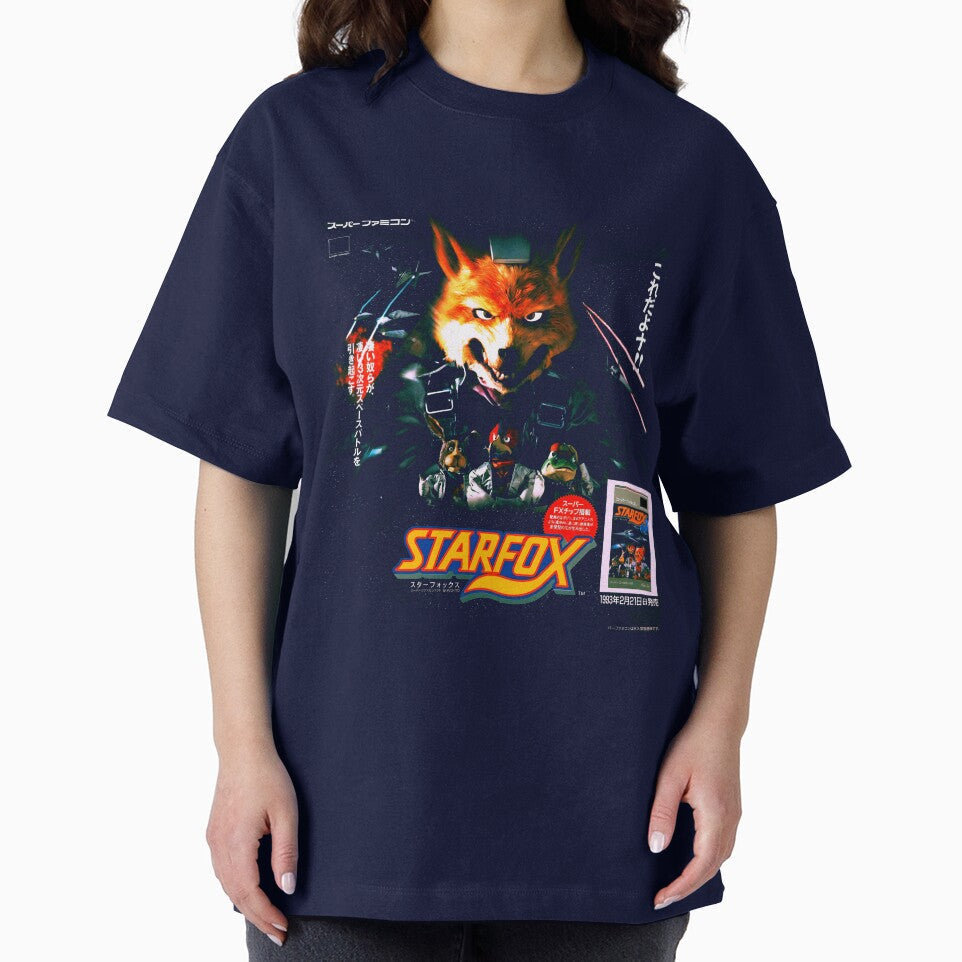 Vintage Japanese Star Fox Ad - Super Famicom Retro Game Ad by WHAT THE SHIRT Unisex , , , Long Sleeve Tee