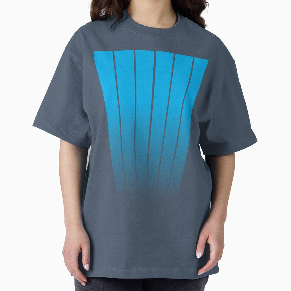 MINIMALIST GEOMETRIC VERTICAL LINES DESIGN - BLUE by CuPensky Unisex , , , Long Sleeve Tee