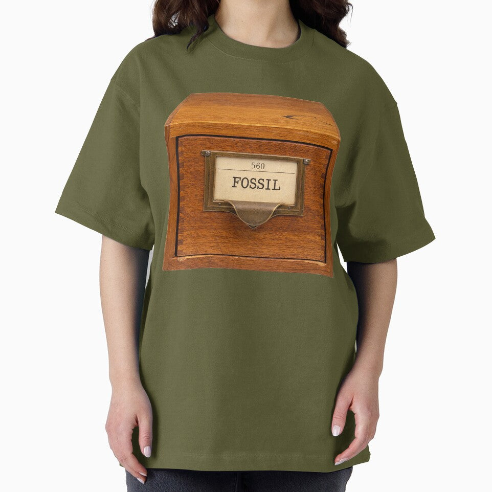 Gen X Fossil – Dewey Decimal 560 Library Card Catalog Humor by DiamondSkyShirt
