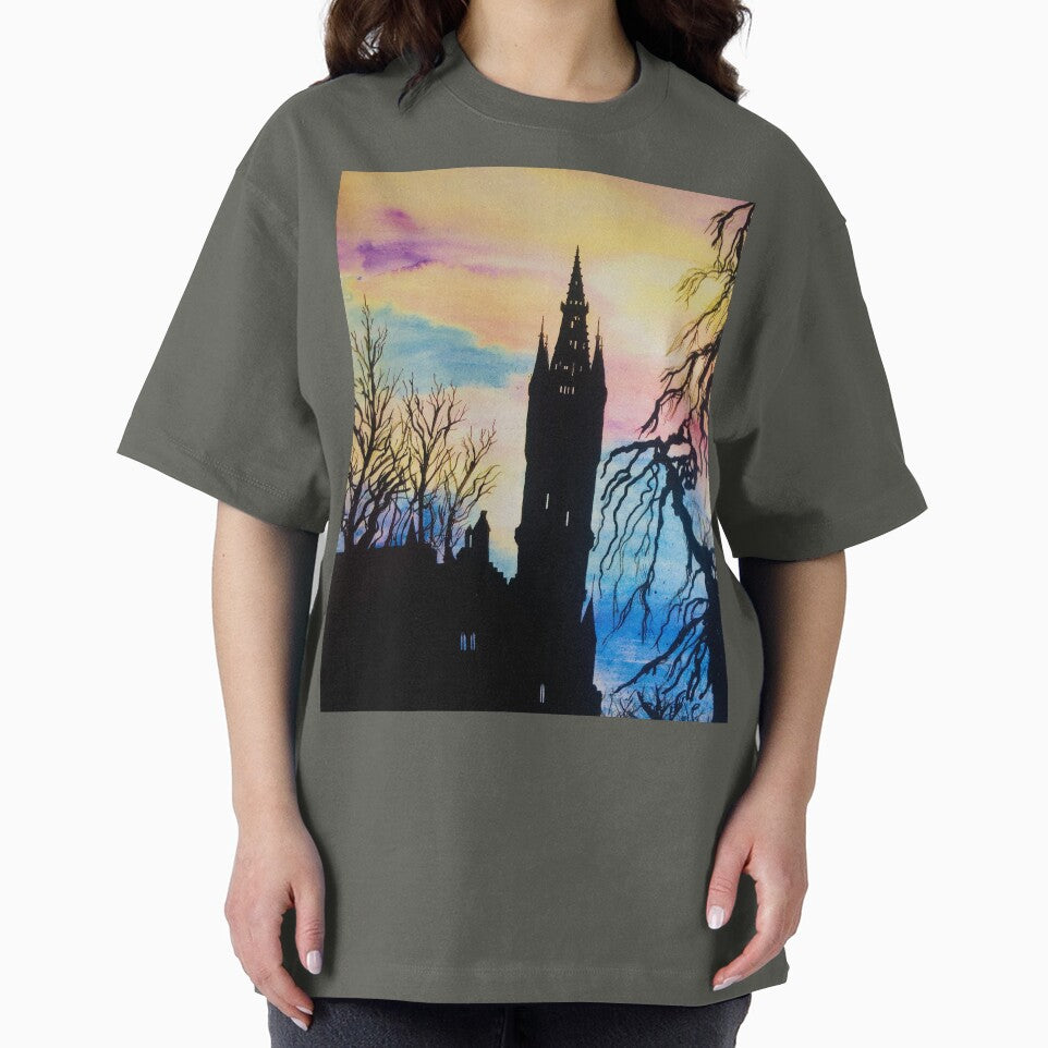 University of Glasgow Spire Silhouette by IndigoStarry