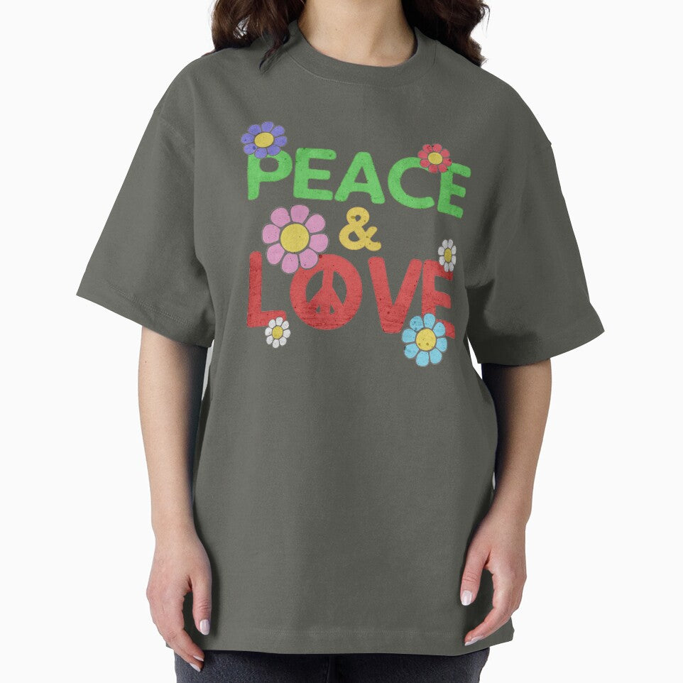 Peace And Love Hippie Quote 60s Flowers Chill by Sid3walkArt