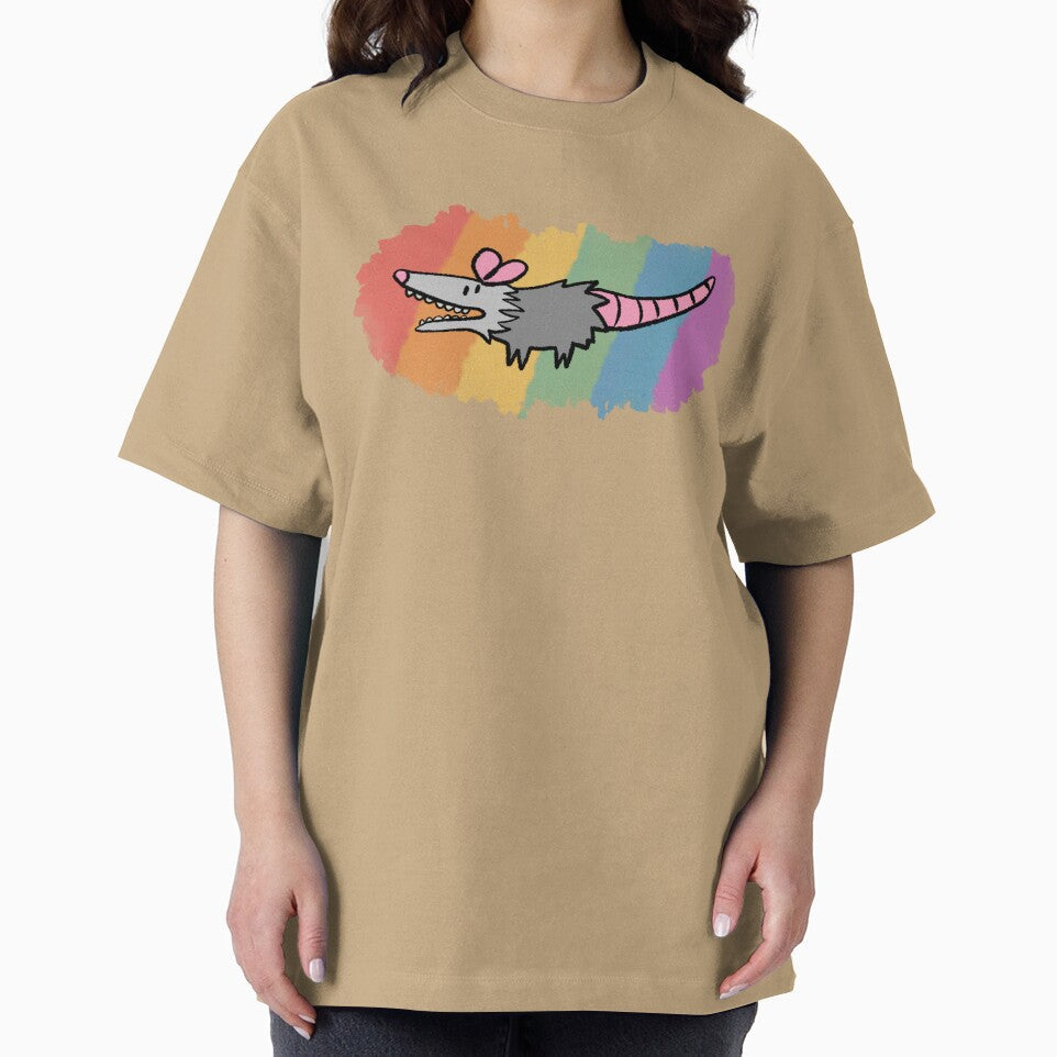 Rainbow Pride Possum by Colbypuppy's Designs Unisex , , , Long Sleeve Tee