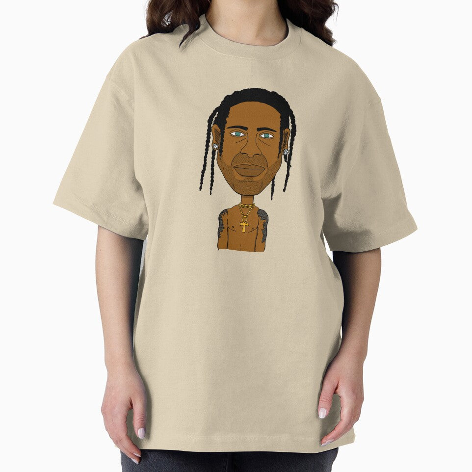 Cool Cartoon Black Guy with Dreads, Green Eyes and Gold Ankh Chain. by Eric Sintès