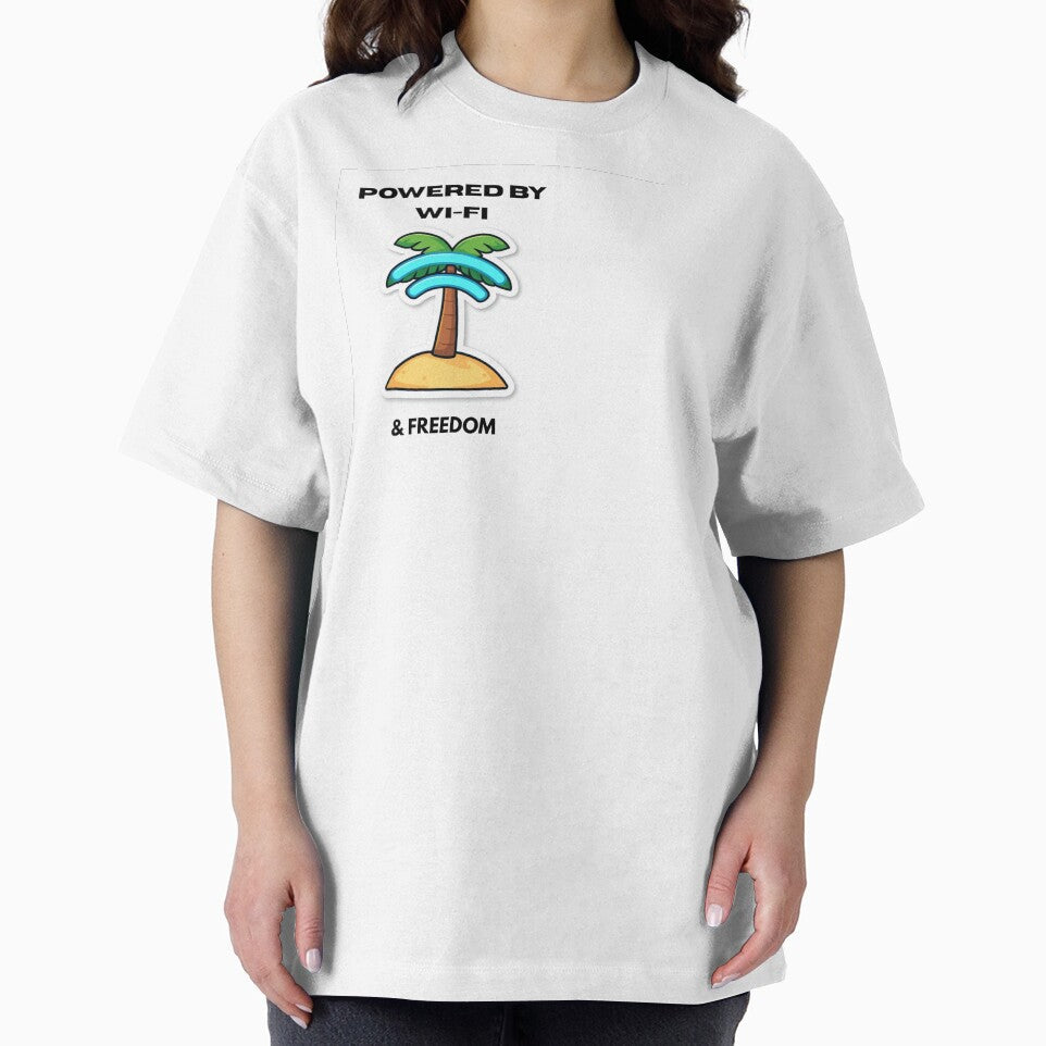 Powered By Wifi And Freedom Remote by caffeinepixels Unisex , , , Long Sleeve Tee