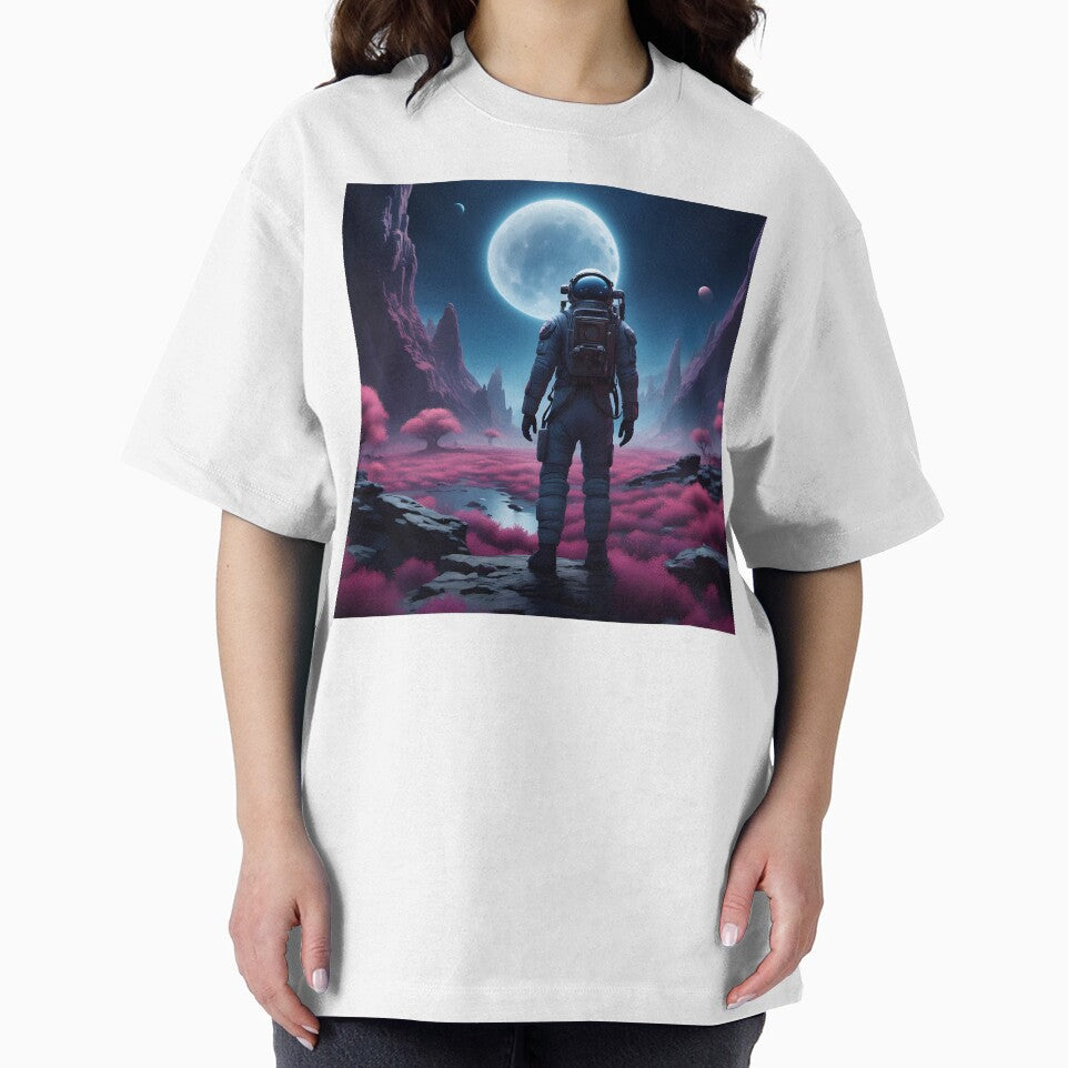 The Lone Astronaut - One Small Step by nocturnAIArt