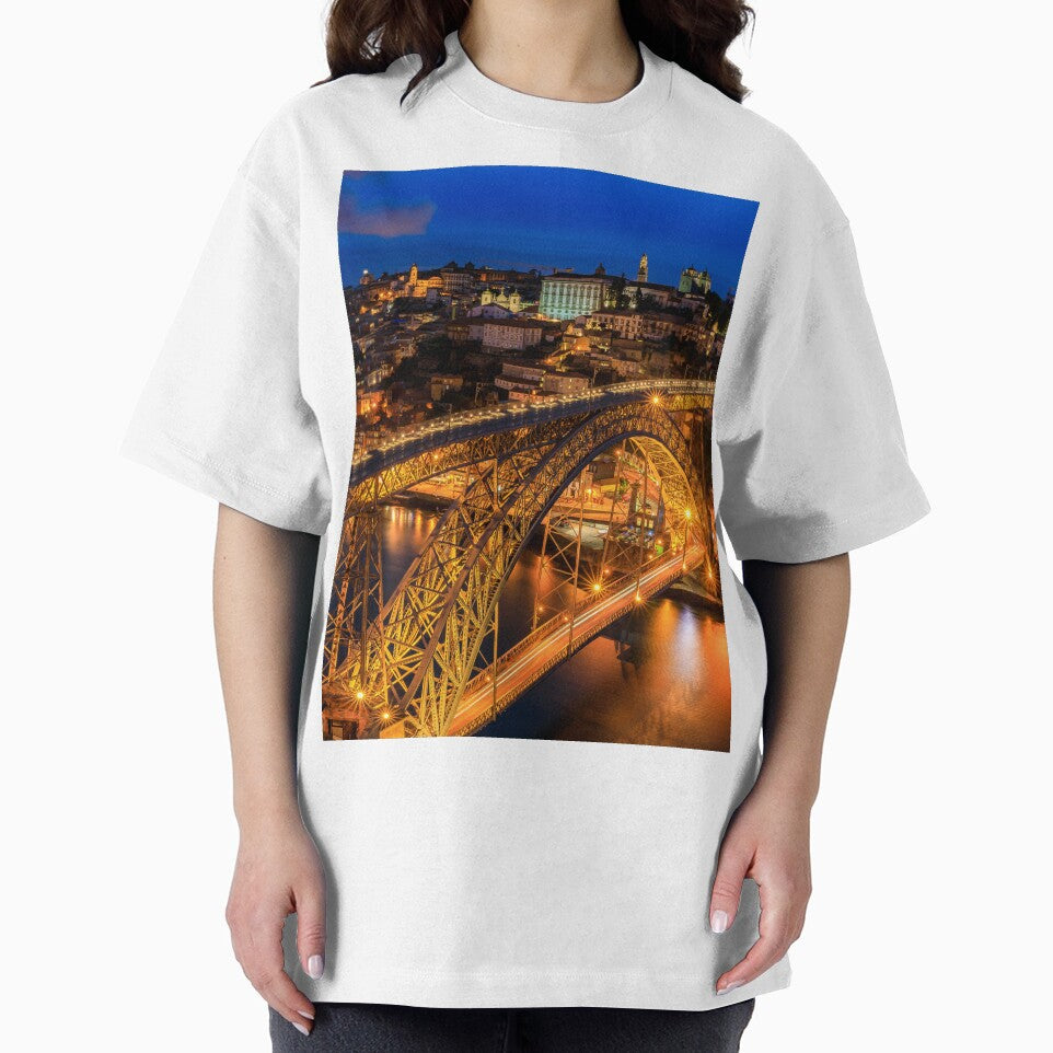 Sunset over the Douro River with Porto, Portugal Original Fine Art Photo Print by SvetlanaSF