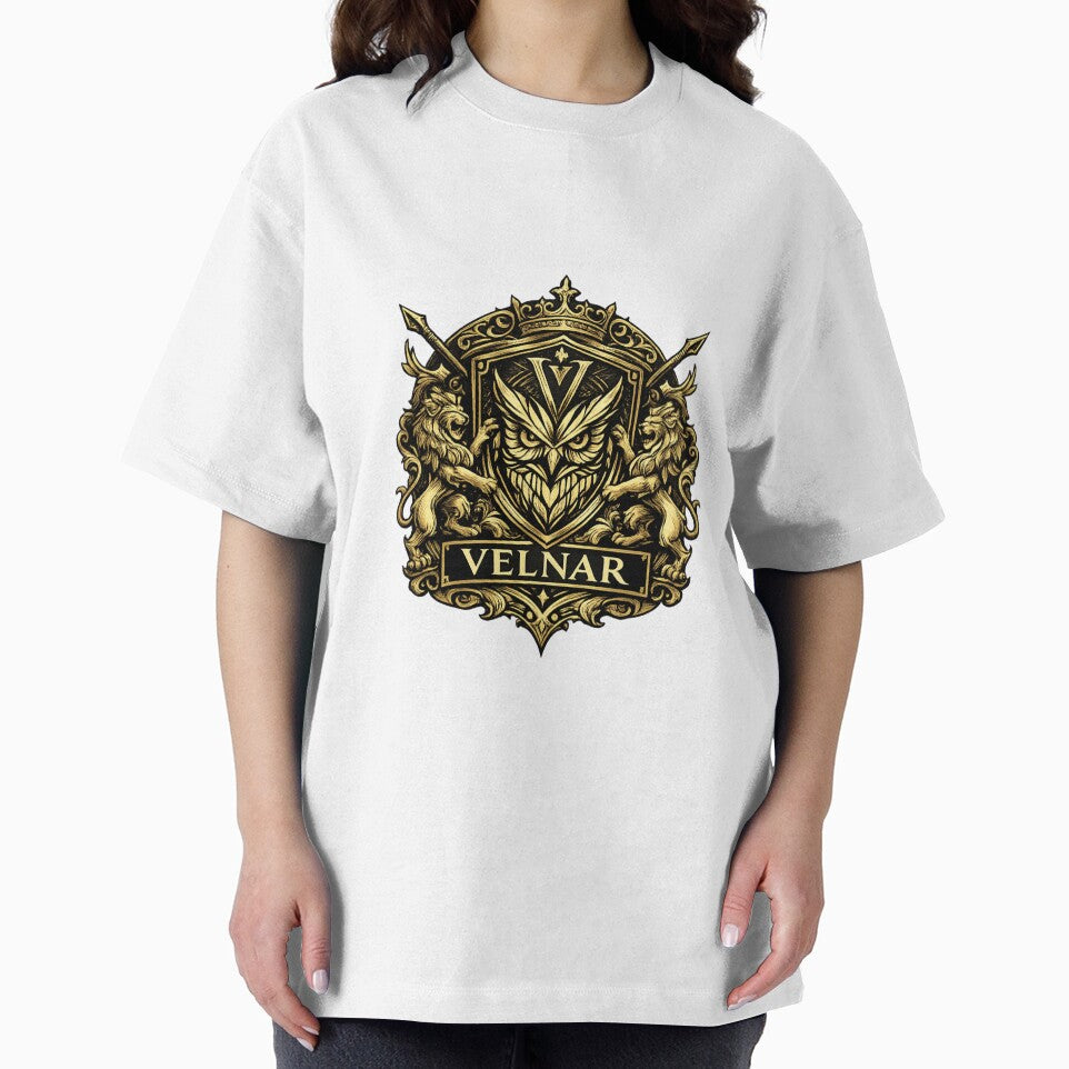 VELNAR Golden Owl Luxury Graphic Tee by Ikkipass Enterprises