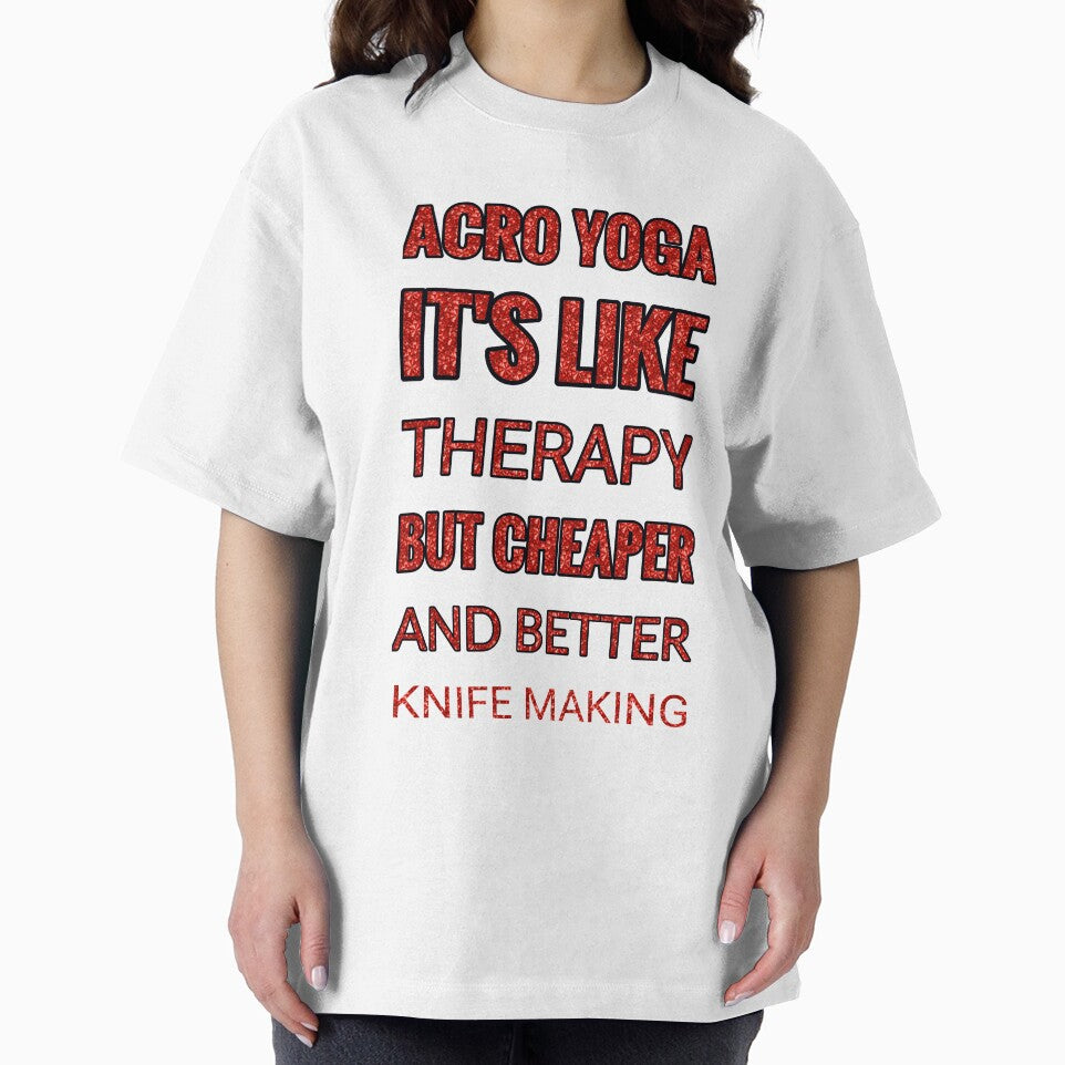 Acro Yoga It'S Like Therapy But Cheaper And Better Red Rhinestone by TheIconSmith