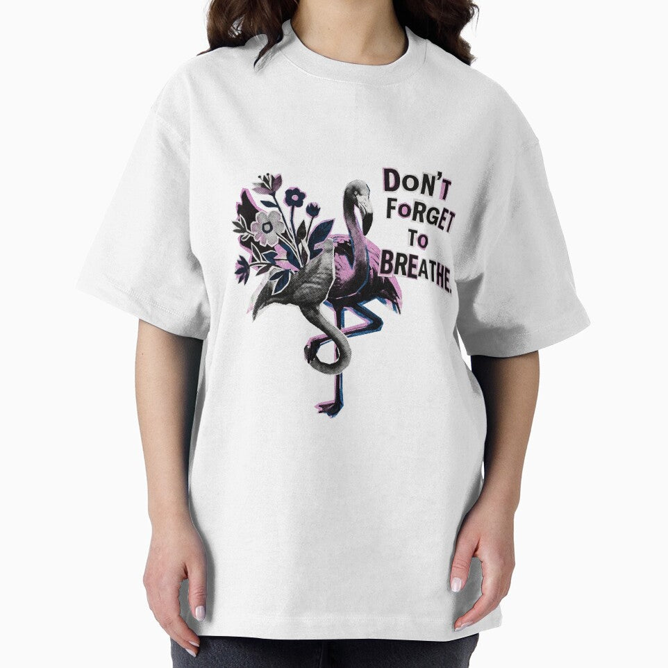 Yoga Flamingo - "Don't Forget to Breathe" Funny Design by ShinyMonkeShop