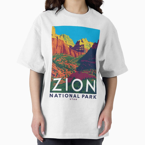 A Pop Art Travel Print of Zion National Park - Utah by StudioRedKoala