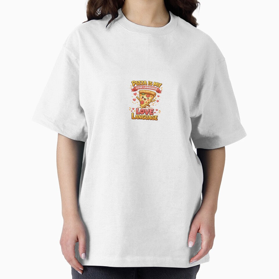 Pizza Is My Love Language Funny Design by SugarSketch by VanshShristi Unisex , , , Long Sleeve Tee