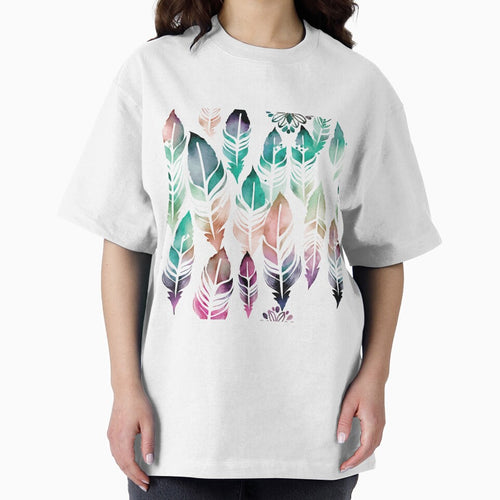 A Delicate Watercolor Print of Feathers- Boho Chic Patterns by GVRDesign