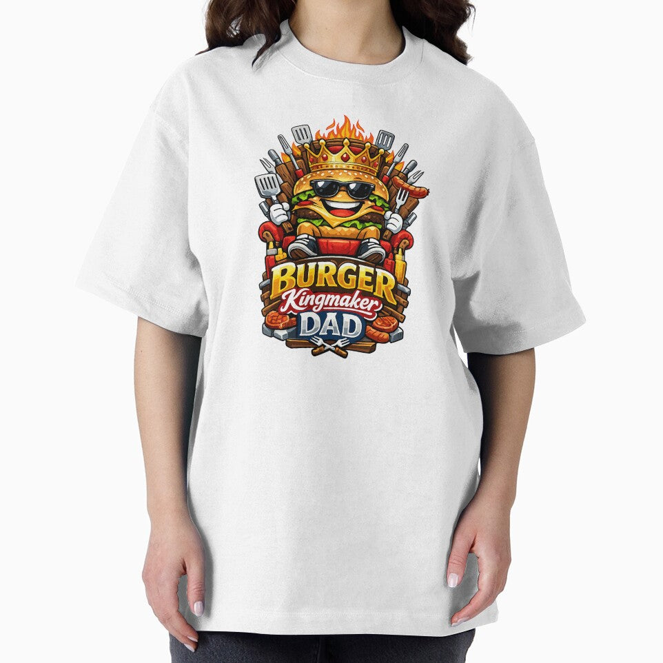 Burger Kingmaker Dad - Funny BBQ Grill King by Mikoff04-arts