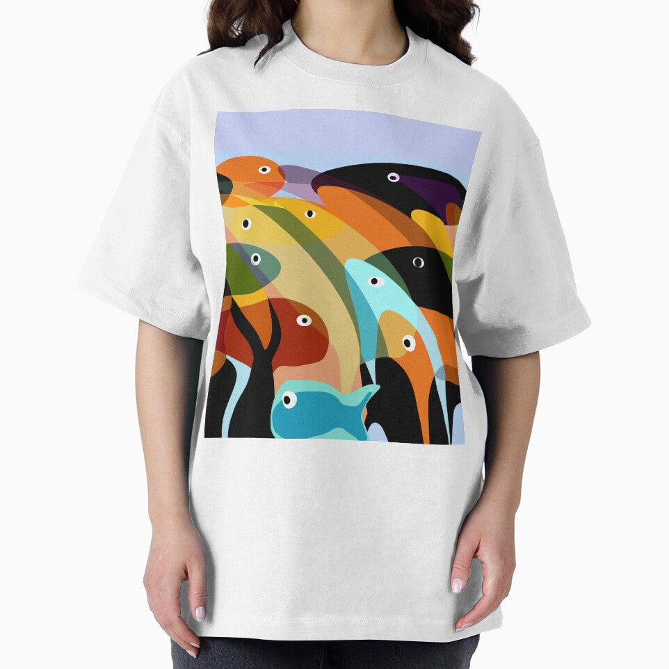 Abstract fishes by Elaine M Hayward