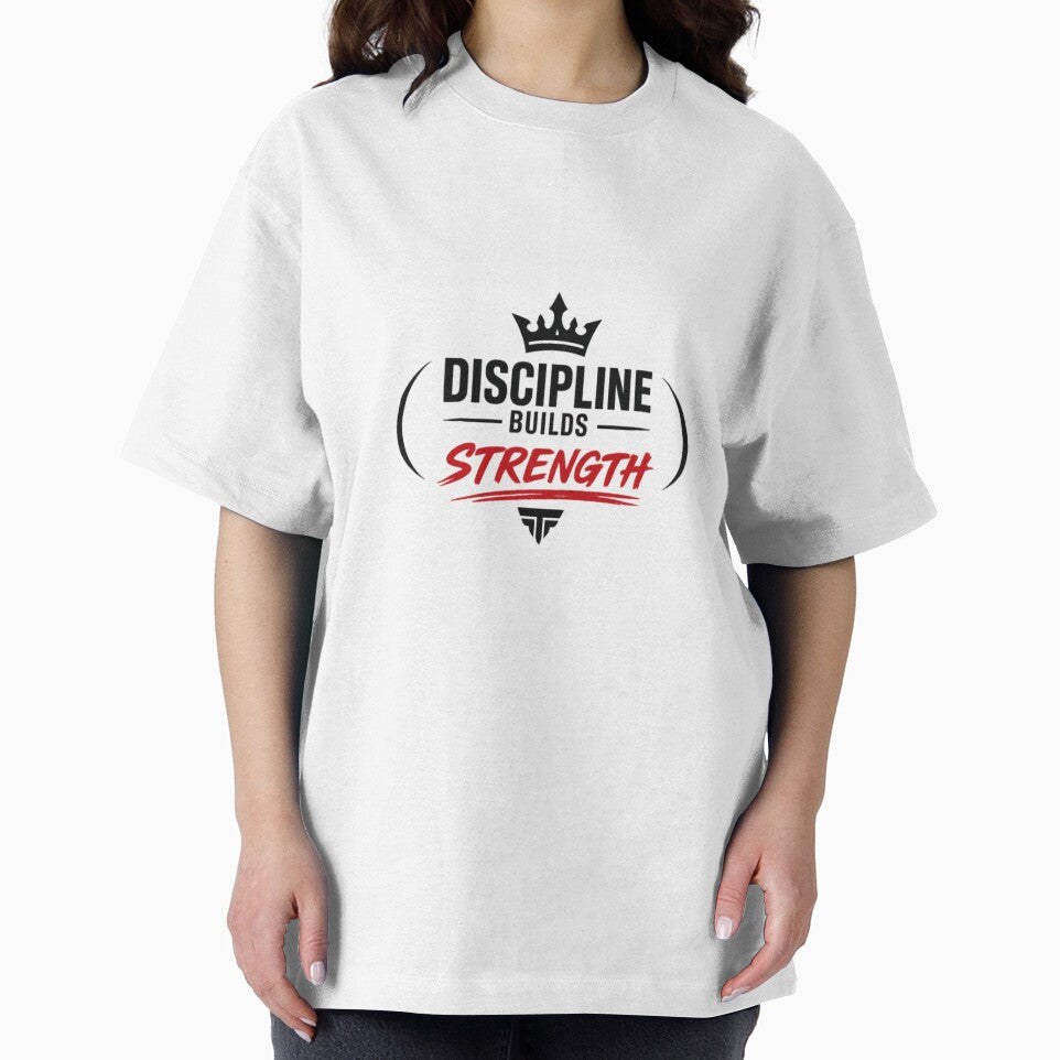 Discipline builds strength |  motivational Gym design by arifali786