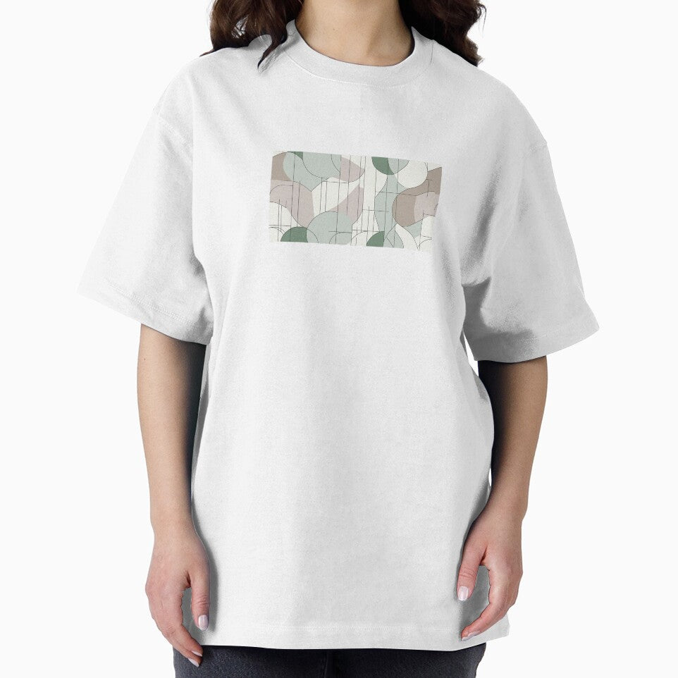 Mid-Century Modern Geometric Pattern - Minimalist Sage Green Japandi Art by EH World | Store